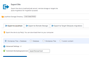 WPvivid Backup screenshot 2