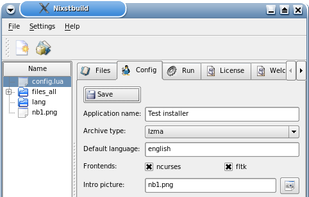 Nixstaller screenshot 2