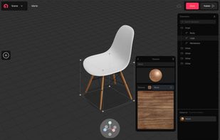 Interacting with a 3D model on the platform