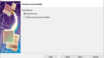 Format\Wipe as non-bootable
