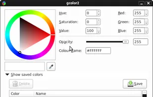 The gcolor2 interface