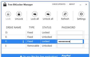 Free BitLocker Manager screenshot 1