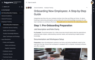 Create a knowledge base