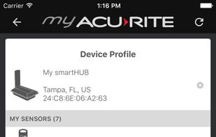 My AcuRite screenshot 2
