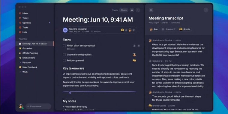 Task management app Superlist introduces AI meeting notes with transcript and chat