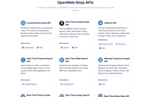 OpenWeb Ninja APIs