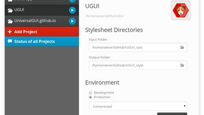 Project Settings View (Ubuntu)