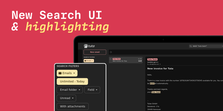 Tuta introduces smarter email search and a new calendar widget on iOS image