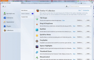 Collections view in the Add-ons Manager