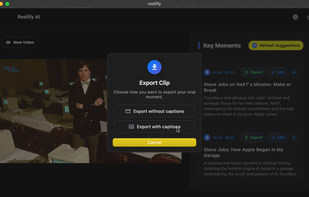 Export them either with or without captions