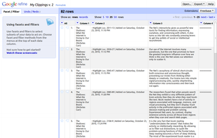 OpenRefine screenshot 1