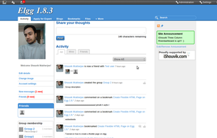 Elgg screenshot 1