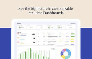 Get a complete overview of each project's profitability. Track your project performance and important KPIs on a beautiful dashboard with real-time data.