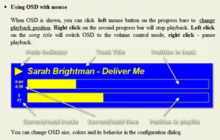 OSD and a description of functions.