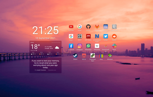 Icon links: Quick links or bookmarks 