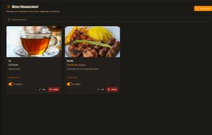 Menu items section