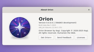Kagi begins development of Orion Browser for Linux image