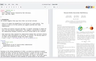 The Typst web app with markup on the left side and a preview on the right side.