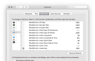 Customize shortcuts.