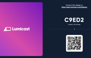 Lumicast connect screen