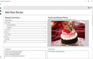 SimpleOne Recipe Manager screenshot 3