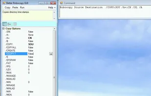 Better Robocopy GUI screenshot 1