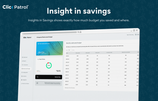 Insights in Savings shows exactly how much budget you saved and where.