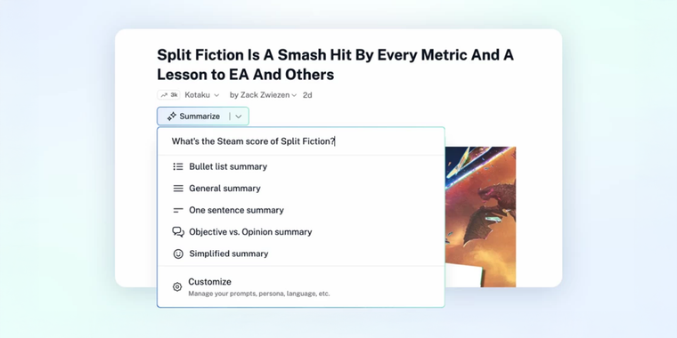 Inoreader introduces Inoreader Intelligence with AI-powered article summaries image