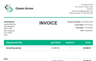 Invoice template