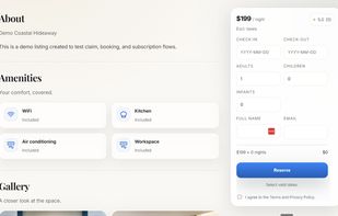 Website of a Property Demo made with the app 2