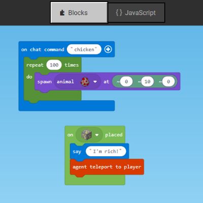 Block Editor - Students can start coding with colored blocks