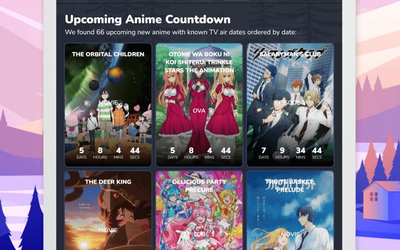 Anime Countdown  Anime schedule for popular anime