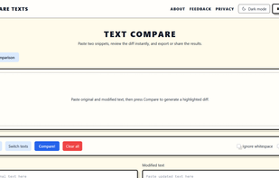 Text Compare tool