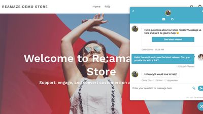 Customizable to fit the look and feel of your business. Reamaze offers an integrated chat experience unlike anything else.