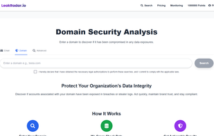 LeakRadar.io screenshot 1