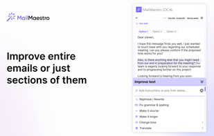 Enhance your email drafts with AI.