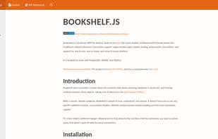 Bookshelf.js screenshot 1