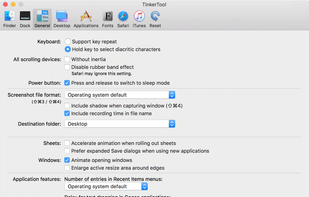 TinkerTool screenshot 1