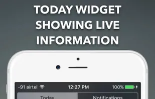 Today Widget showing Live Information
