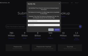 Sign up for notifications when you get leaked.