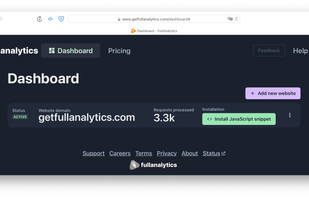 FullAnalytics's dashboard