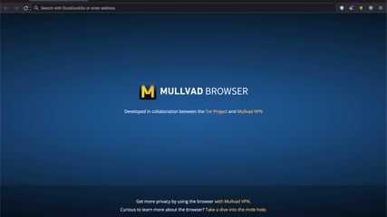 Mullvad Browser screenshot 1