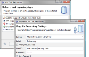 Eclipse Mylyn screenshot 2