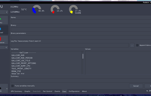 Creating an event in the Exec (Execution) tab