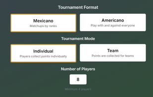 Tournament configuration

