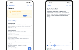 Create any type of note, from quick text to offline voice memos — all with real-time transcription.