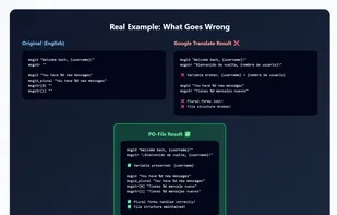 real example for Google Translate vs PO-File