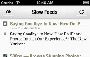 Slow Feeds screenshot 1