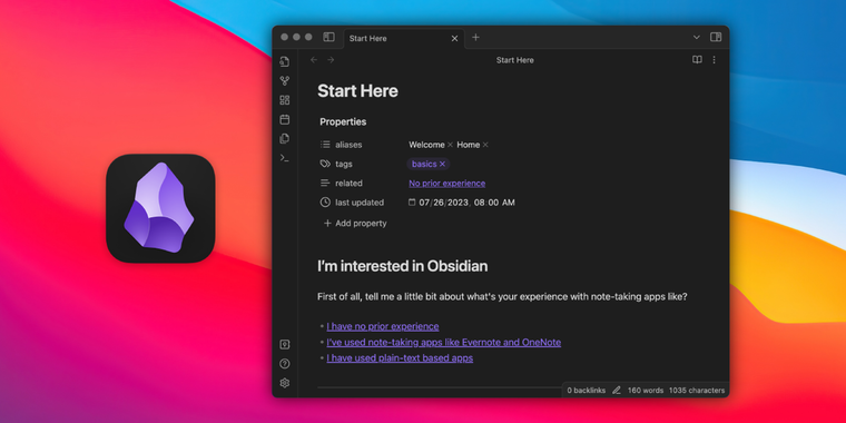 Obsidian introduces new 'Properties' feature for enhanced metadata capabilities image