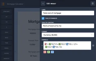 Result Formula Editor